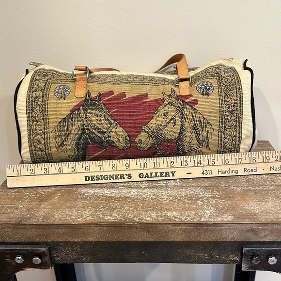 Equestrian Tapestry Duffel Bag - Picture 2 of 7